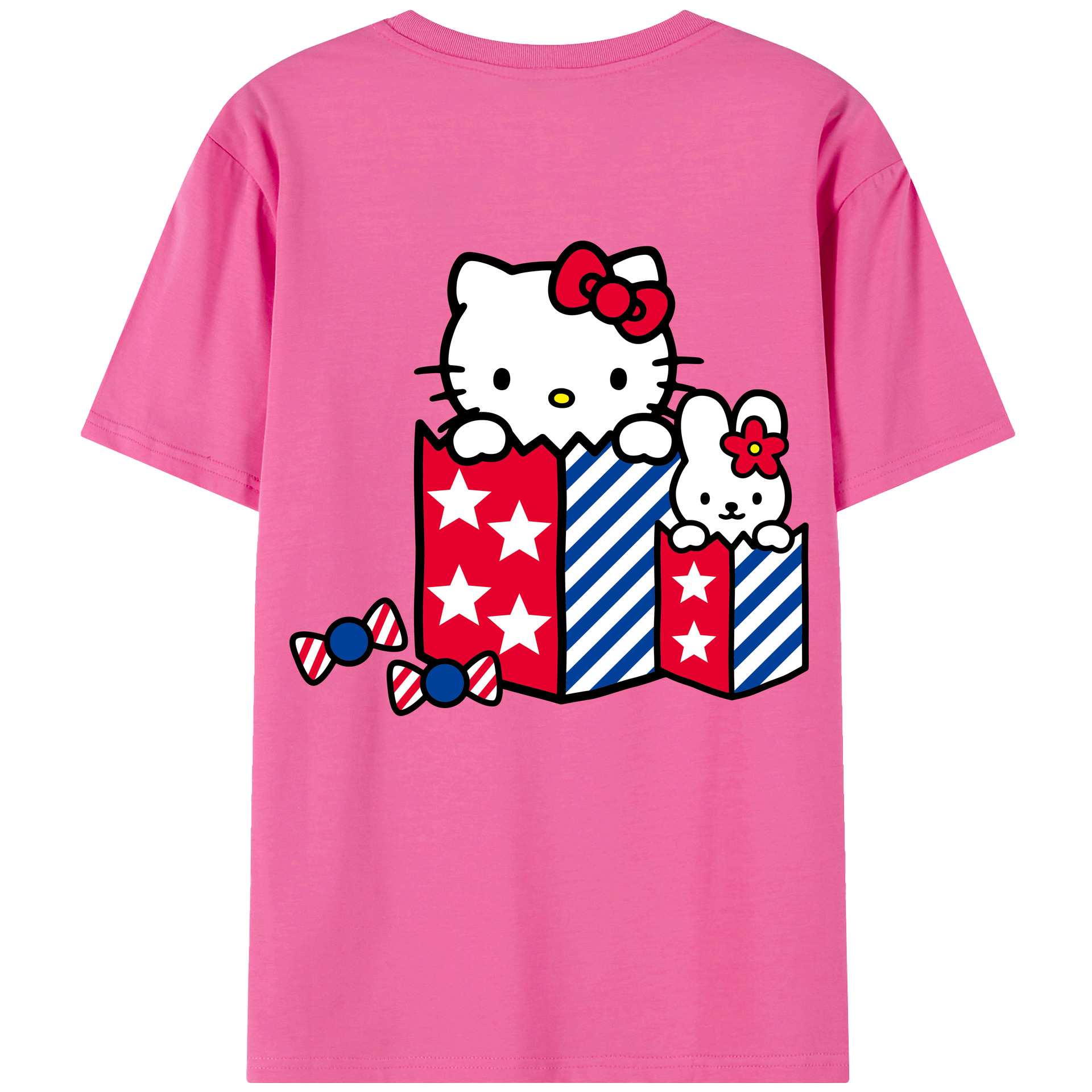 （画像用） Hello Kitty ハローキティ レディース半袖Tシャツ(バックプリント)